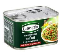 Un accompagnement rapide et savoureux - CASSEGRAIN Légumes cuisinés pois à la provençale, format 375g - Lot de 3