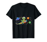Un Adorable bébé T-Rex Souriant et Amical Vole dans l'espace T-Shirt Graphique avec Valeur