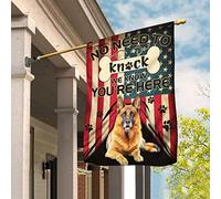 Un Adorable Berger Allemand. On Sait Que Vous Êtes Là. Drapeaux De Pirate Double Face Drapeau De Décoration Ésistantes À La Décoloration Jardin Signe Décoration Pour Extérieure Pelouse Maison S