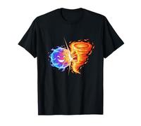 Un affrontement épique Entre Une sphère de Glace et Une tornade de feu T-Shirt