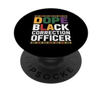 Un Agent correctionnel Noir drôle Dit sa fierté PopSockets PopGrip Adhésif