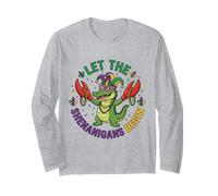 Un Alligator drôle Laisse Les manigances Commencer Mardi Gras Manche Longue