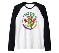 Un Alligator drôle Laisse Les manigances Commencer Mardi Gras Manche Raglan