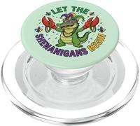 Un Alligator drôle Laisse Les manigances Commencer Mardi Gras PopSockets PopGrip pour MagSafe