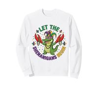 Un Alligator drôle Laisse Les manigances Commencer Mardi Gras Sweatshirt