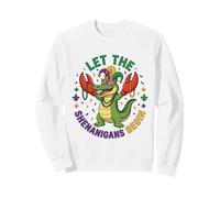 Un Alligator drôle Laisse Les manigances Commencer Mardi Gras Sweatshirt