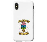 Un Amateur de crème glacée rêve d'être obsédé par Un passionné de Desserts Amusants Coque pour iPhone X/XS