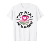 Un Amateur de Livres Accro au café lisant Un Nerd Bibliophile T-Shirt
