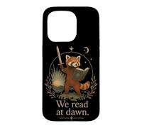 Un Amateur de Livres Fantasy Red Panda Reader Que Nous lisons à l'aube Coque pour iPhone 15 Pro
