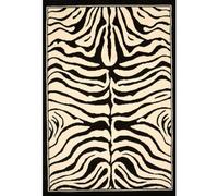 Un Amour de Tapis 17112 Zèbre Tapis Moderne Polypropylène Noir 60 x 110 cm