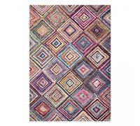 UN AMOUR DE TAPIS - Tapis descente de lit carre boutik noir, blanc, rose, bleu, gris, jaune, orange, violet, rouge, vert, gris - 80 x 150 cm - tapis moderne 4124