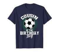 Un Amoureux de Football de Cousin of The Birthday Boy Offre des Cadeaux pour la fête des pères T-Shirt, Homme, Bleu Marine, XL