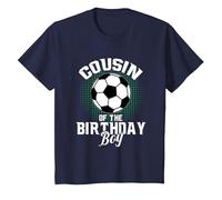 Un Amoureux de Football de Cousin of The Birthday Boy Offre des Cadeaux pour la fête des pères T-Shirt, Enfant, Bleu Marine, 3 Ans