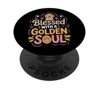 Un Amoureux des Chiens Golden Retriever est béni par Un Golden PopSockets PopGrip Adhésif