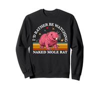 Un Amoureux des Rats-Taupes Nus et Un Chiot préfèrent Regarder Sweatshirt