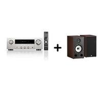 Un ampli Denon DRA-900H Argent + une paire d'enceintes bibliothèque Triangle BR03 Noyer Argent E