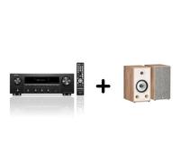 Un ampli Denon DRA-900H Noir + une paire d'enceintes bibliothèque Triangle BR03 Chêne Clair