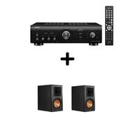 Un ampli Denon PMA-600NE Noir + une paire d'enceintes bibliothèque Klipsch RP-600M Ebony