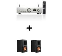 Un ampli Denon PMA-900HNE Argent + une paire d'enceintes bibliothèque Klipsch RP-600M Ebony