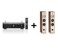 Un ampli Denon PMA-900HNE Noir + une paire d'enceintes colonne Triangle BR08 Chêne