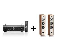 Un ampli Denon PMA-900HNE Noir + une paire d'enceintes colonne Triangle BR08 Chêne Noir E