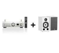 Un ampli Denon PMA-900HNE Silver + une paire d'enceintes bibliothèque Triangle BR03 Blanc