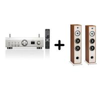 Un ampli Denon PMA-900HNE Silver + une paire d'enceintes colonne Triangle BR08 Chêne
