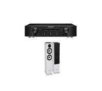 Un ampli Marantz PM6007 Noir + une paire d'enceintes colonne Cabasse Jersey MT32/2 Edition spéciale Blanc mat