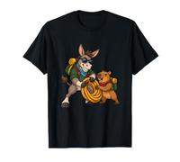 Un âne et Un Capybara enroulent Une Corde d'aventure T-Shirt