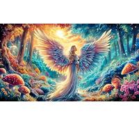 Un Ange aux Ailes radieuses Plane à Travers Les Nuages Puzzle 1000 pièces en Papier recyclé - Activité Familiale & Cadeau Amusant Idée Cadeau Parfaite pour Adultes 38x52/1000pcs