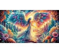 Un Ange aux Ailes radieuses Plane à Travers Les Nuages Puzzle 1000 pièces en Papier recyclé - Cadeau Amusant & Idée Cadeau Parfaite pour Adultes 38x52/1000pcs