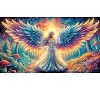 Un Ange aux Ailes radieuses Plane à Travers Les Nuages Puzzle 1000 pièces en Papier recyclé - Jeu éduchatiF & Détente pour Adultes à Domicile 38x26/1000pcs