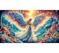 Un Ange aux Ailes radieuses Plane à Travers Les Nuages Puzzle 1000 pièces pour Adultes et Enfants - Jeu extrêmement Difficile & Stimulant Idée Cadeau Parfaite 75x50/1000pcs