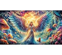 Un Ange aux Ailes radieuses Plane à Travers Les Nuages Puzzle 1000 pièces pour Adultes - Jeu éduchatiF & Détente Décoration Murale & Cadeau 38x52/1000pcs
