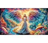 Un Ange aux Ailes radieuses Plane à Travers Les Nuages Puzzle pour Adultes 1000 pièces - Jeu éduchatiF Stimulant & Détente pour Adultes et Enfants 75x50/1000pcs