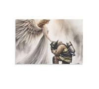 Un Ange réconforte Un pompier1000 Pièces, DIY Puzzle Classique pour Les Adultes et Les Enfants de Plus de 15 Ans 26x38cm