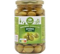 Un apéritif pratique à déguster sans effort avec CARREFOUR CLASSIC', Olives Vertes Entières, Bocal en verre de 200g - Lot de 4