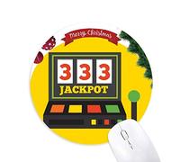 un arm bandit illustration jackpot tapis de souris en caoutchouc de sapin de noël