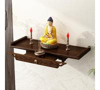 Un autel mural, un petit tabouret de prière, une table de méditation avec crochets, et un support de statue de Bouddha, parfait pour les photos, les souvenirs et les statues (S)