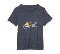 Un Autre Voyage Autour du Soleil Cadeau d'anniversaire pour Homme T-Shirt, Femme Grandes Tailles, Bleu Chiné, 6X