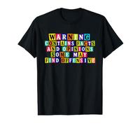 Un Avertissement Amusant Contient des Faits et des Opinions, Un Texte de rançon T-Shirt Graphique avec Valeur