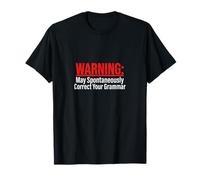 Un Avertissement Peut corriger spontanément Votre Grammaire (drôle de Professeur) T-Shirt