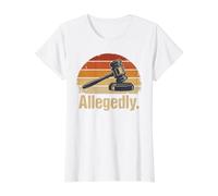 Un Avocat drôle, prétendument Avocat, école de Droit, rétro, Coucher de Soleil T-Shirt Graphique avec Valeur, Femme, Blanc, M