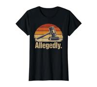 Un Avocat drôle, prétendument Avocat, école de Droit, rétro, Coucher de Soleil T-Shirt Graphique avec Valeur, Femme, Noir, S