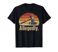 Un Avocat drôle, prétendument Avocat, école de Droit, rétro, Coucher de Soleil T-Shirt Graphique avec Valeur, Homme, Noir, L