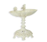 Un bain d'oiseaux en fonte réplique design rétro décoration