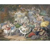 Un ballet à l'opéra (danse de rêve) de l'artiste français Pierre-Auguste Belin 1821-1890. Poster imprimé par Ken Welsh (48,3 x 35,6 cm)