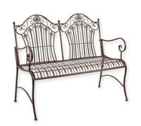 Un banc de jardin en fer - marron réplique design rétro décoration