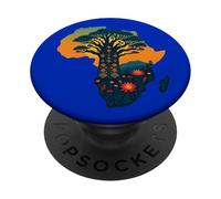 Un baobab enraciné en Afrique | Art tribal du continent africain PopSockets PopGrip Adhésif