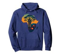 Un baobab enraciné en Afrique | Art tribal du continent africain Sweat à Capuche